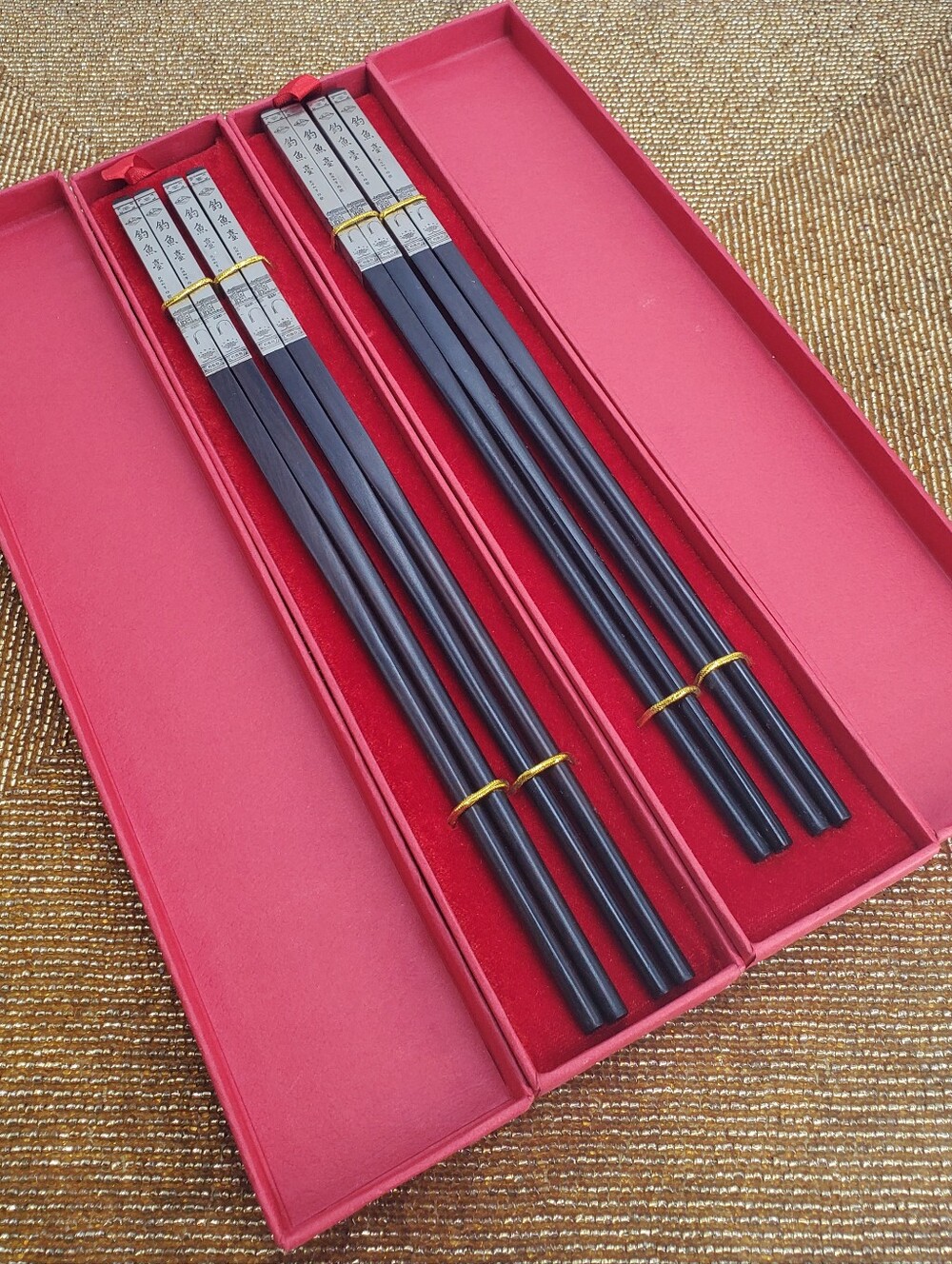 Luxury presentation chopsticks from the Diaoyutai State Guesthouse in Beijing